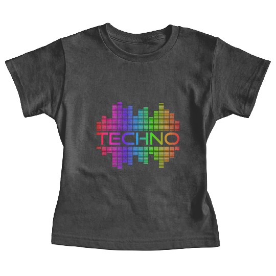 Techno Music Rainbow Spectrum Hard Dark Acid Baby Tees