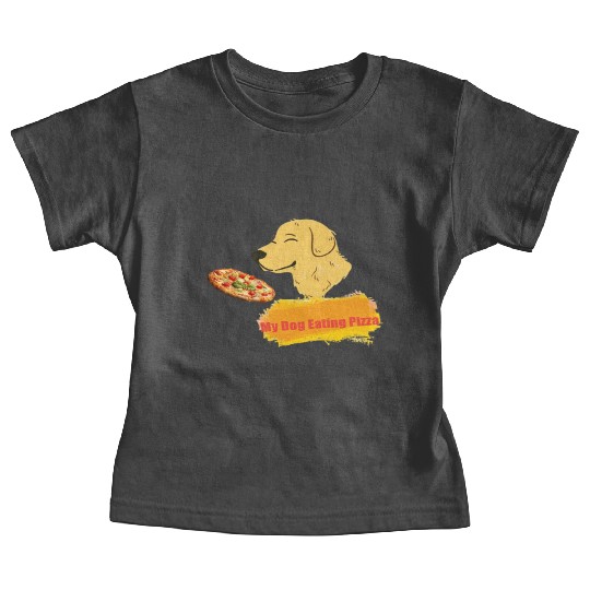My dog eating pizza Baby Tees