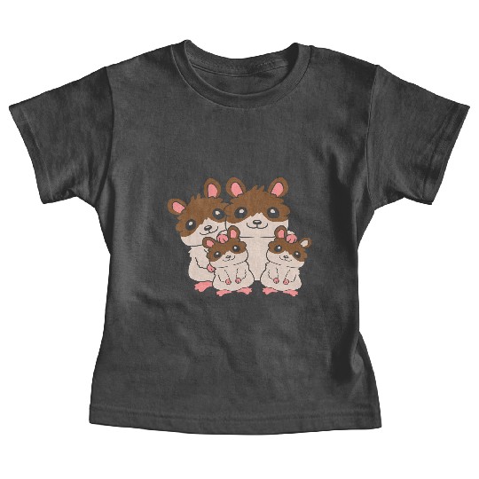 Friendly hamster family kids Baby Tees