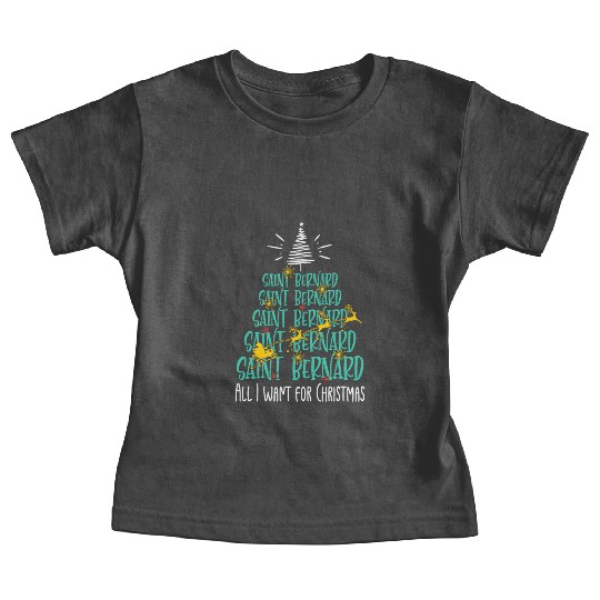 Saint Bernard Christmas Dog breed Christmas Tree Baby Tees