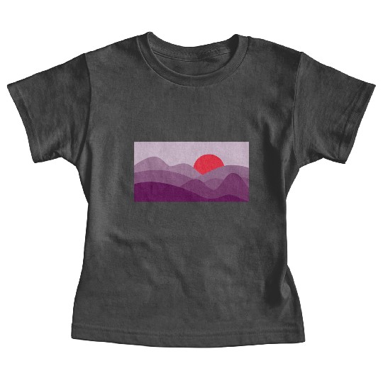 Minimalist Sun Dark Orchid Purple Baby Tees