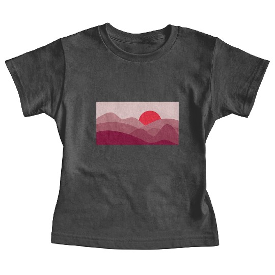 Minimalist Sun Rosewood Pink Baby Tees