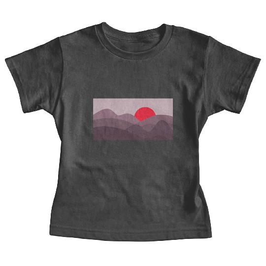 Minimalist Sun Dark Pink Purple Baby Tees