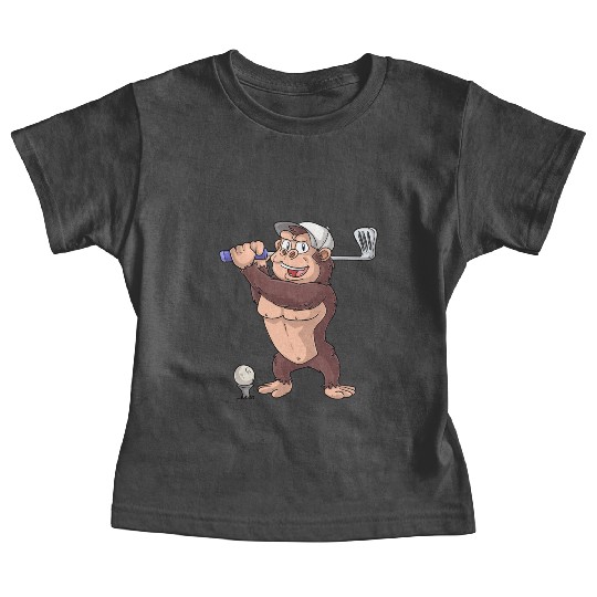 Golfing Monkey Baby Tees