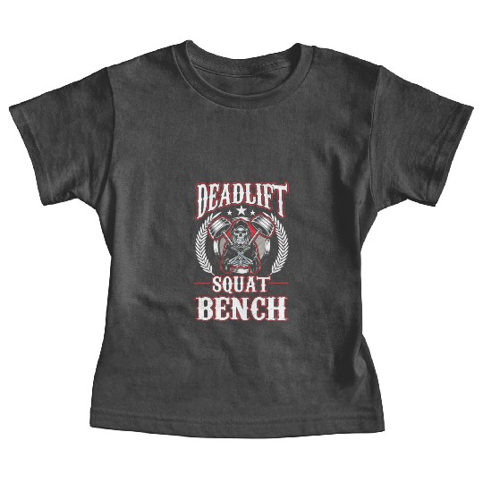 Gym Workout Squat Bench Deadlift Grim Reaper Baby Tees