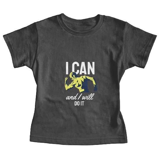 I Can Do it Weightlifting Workout Fitness Gym Gift Baby Tees