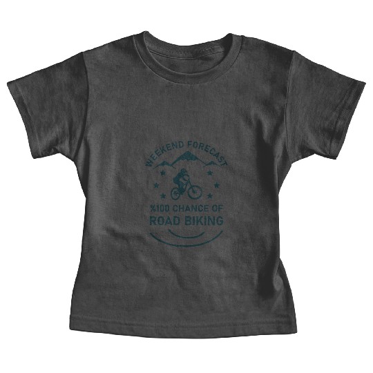Funny Weekend Road Biking Baby Tees