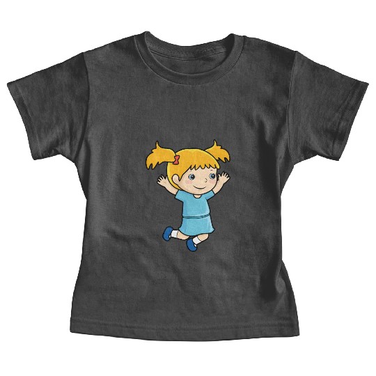 Girl jumps school enrollment joy kindergarten Baby Tees