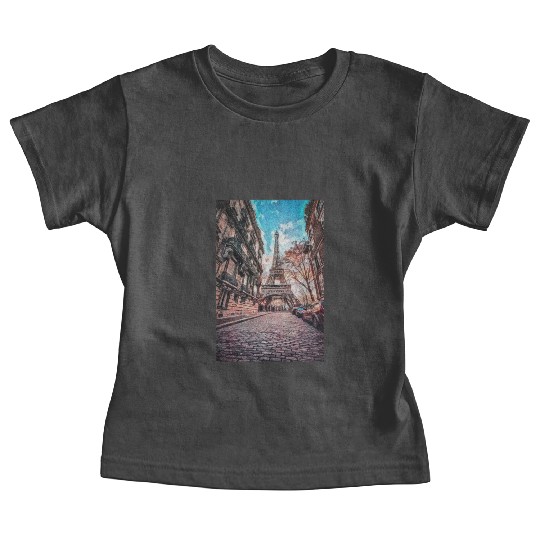 Vintage Eiffel Tower -Paris Painting France Lover Baby Tees