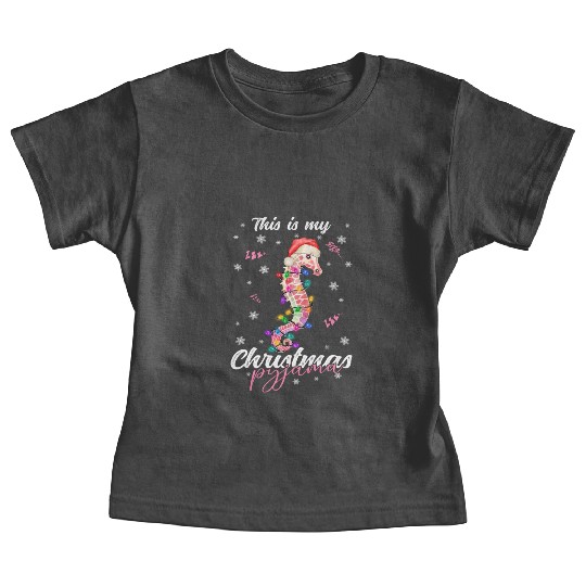 Winter Christmas Pyjama Seahorse Baby Tees