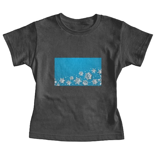 Modern Snowflakes Blue Baby Tees
