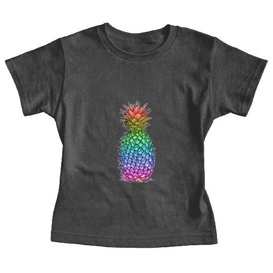Pineapple Gay Lesbian Pride Rainbow Tropical LGBTQ Baby Tees