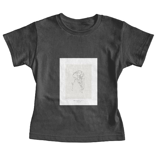 beige minimalist woman line art Baby Tees