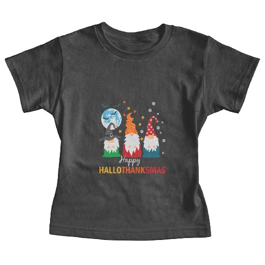 Happy Hallothanksmas Gnomes Lover Halloween Baby Tees