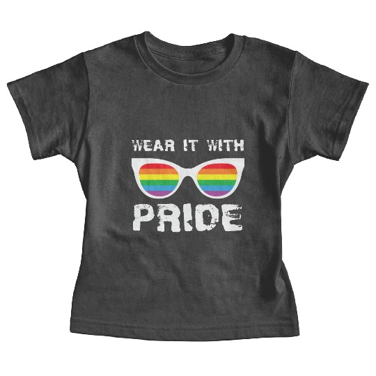 LBGT Flag Gay Pride Human Wear it with Pride Baby Tees