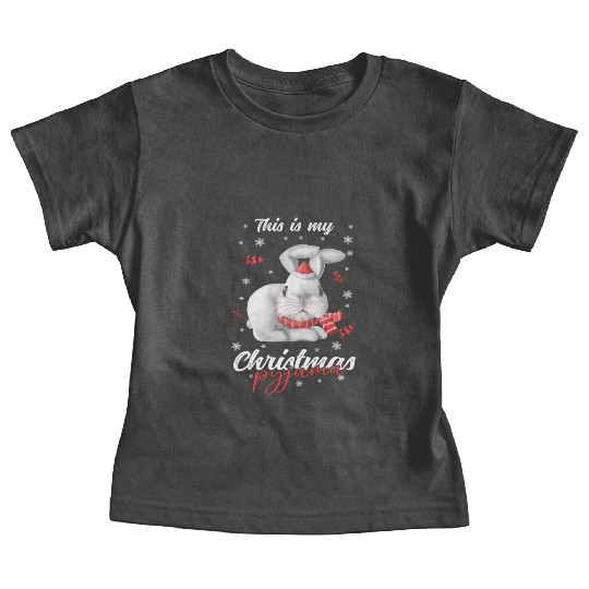 Winter Christmas Pyjama rabbit Baby Tees