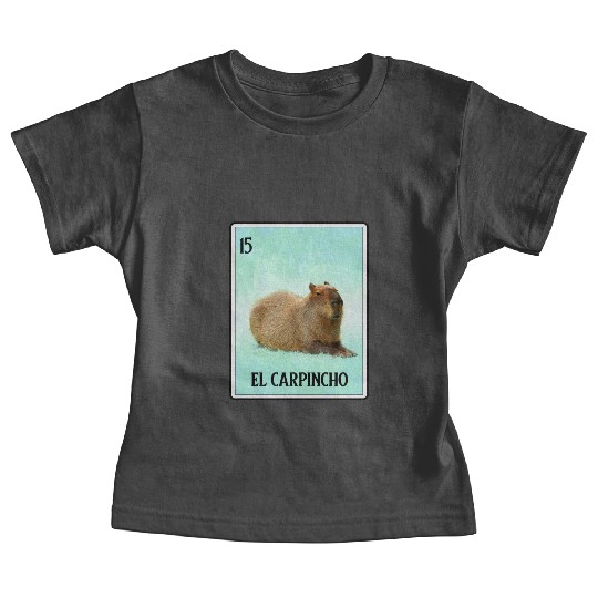 El Carpincho Mexican Capybara Cards Funny Rodent Baby Tees