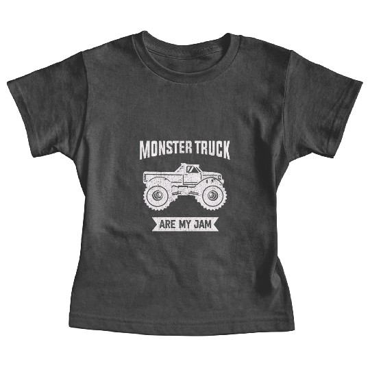 Monster Trucks Are My Jam Vintage Retro Baby Tees