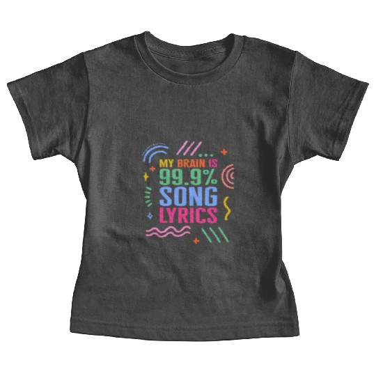 Music Teacher Baby Tees, My Brain Is 99.9% Song