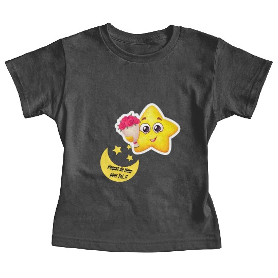 Design d'étoile et lune Baby Tees