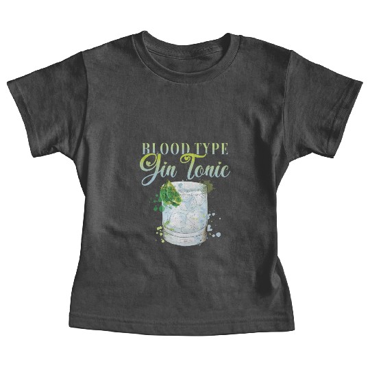 Blood Type Gin Tonic Cocktail for Bartender Baby Tees