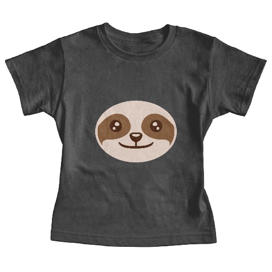 Round sloth face design Baby Tees