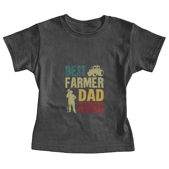 Farming Farmer Dad Father Vintage Baby Tees