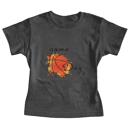 Game Day Basketball Lightning Bolt Baby Tees