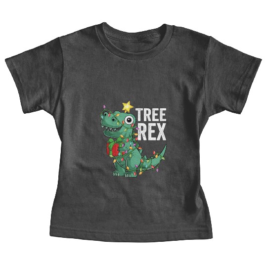Kids Christmas Dinosaur Tree Rex Pajamas Toddler Baby Tees