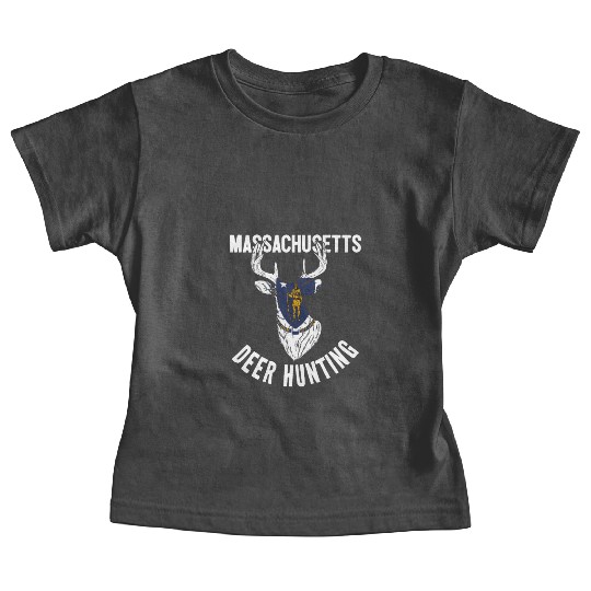 Massachusetts Deer Hunting Buck Stag Hunter Baby Tees