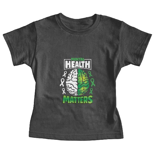 Mental Health Matters Spread Awareness Brain Baby Tees