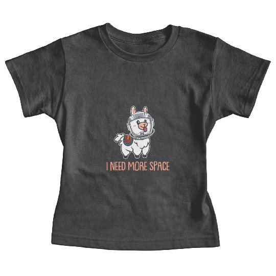 Llama Astronaut I Need More Space Baby Tees