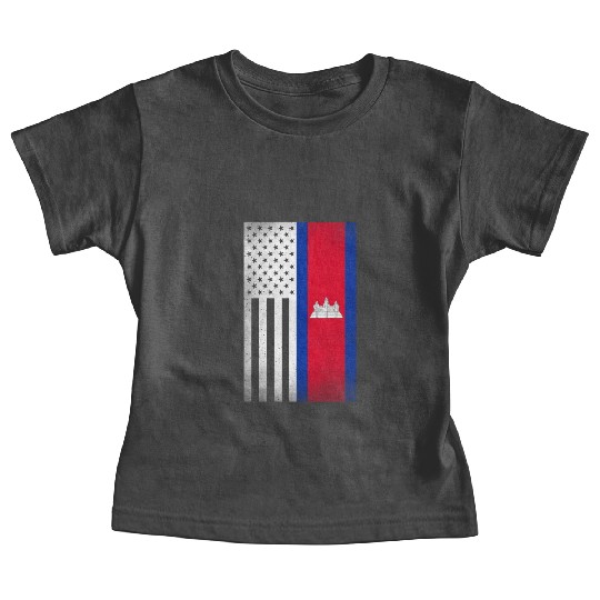 Cambodia Design for proud Cambodian Americans Baby Tees