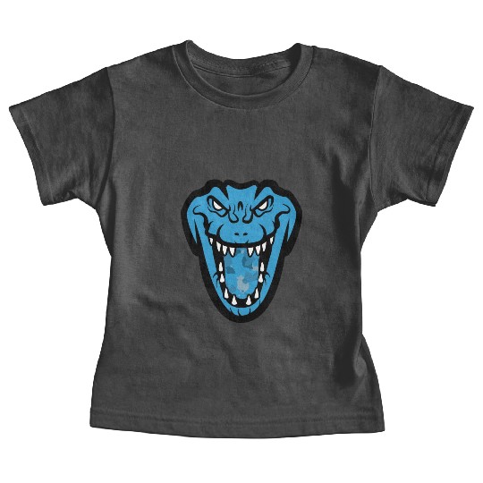Dragon Face Military Blue Baby Tees