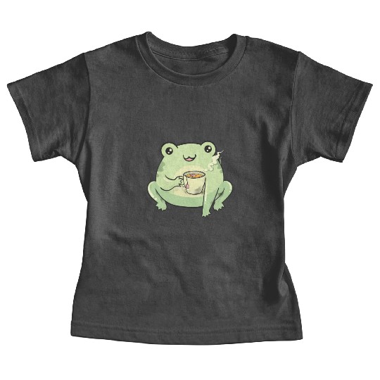 Funny Kawaii Frog Tea Cute Frog Baby Tees