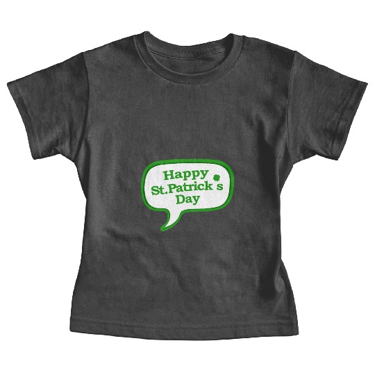 Happy St Patricks Day Symbol Motif Pattern Baby Tees