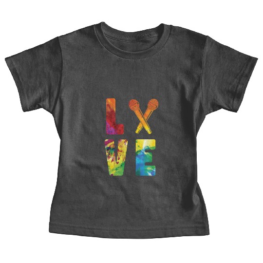 Karaoke Singer Microphone Vocalist Baby Tees