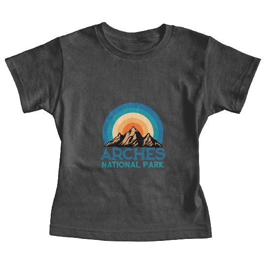 Cool Vintage Retro Arches National Park Mountain Baby Tees