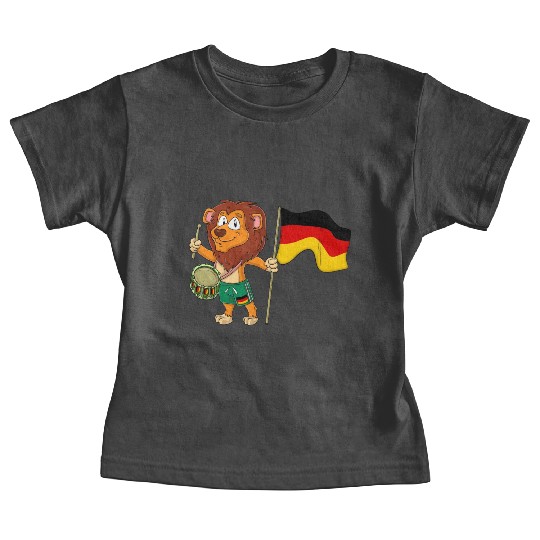 Lion with the Germany flag Baby Tees