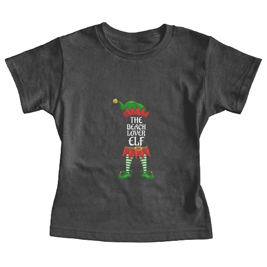 Beach Lover Elf Family Matching Christmas Party Baby Tees