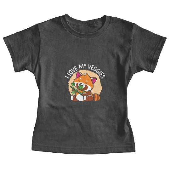 I Love My Veggies Red Panda Bear Whisperer Animal Baby Tees