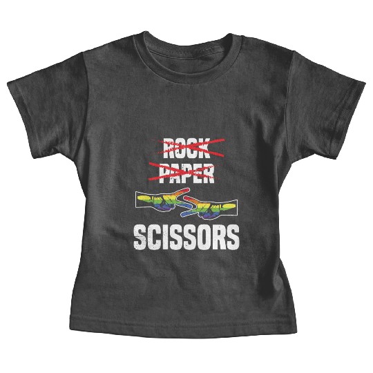 Womens Rock Paper Scissors Funny Lgbt Pride Baby Tees