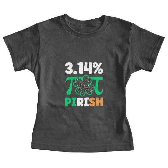 3.14% PIrish Funny St. Patricks Math Geek Pi Day Baby Tees