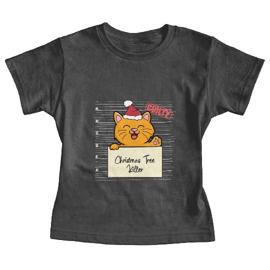Cat christmas funny prison Baby Tees