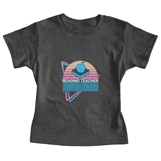 Reading Teacher Retro Baby Tees