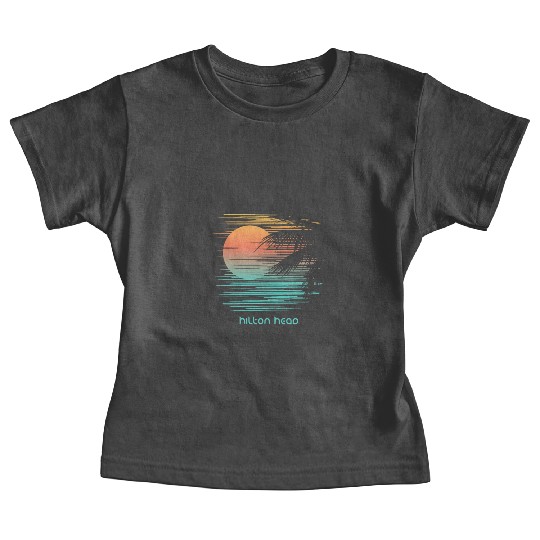 Artistic Hilton Head South Carolina Palm Tree Baby Tees