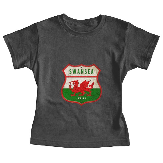 Swansea Wales coat of arms flag design Baby Tees