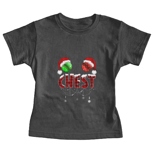 Chest Nuts Christmas Funny Matching Couple Baby Tees