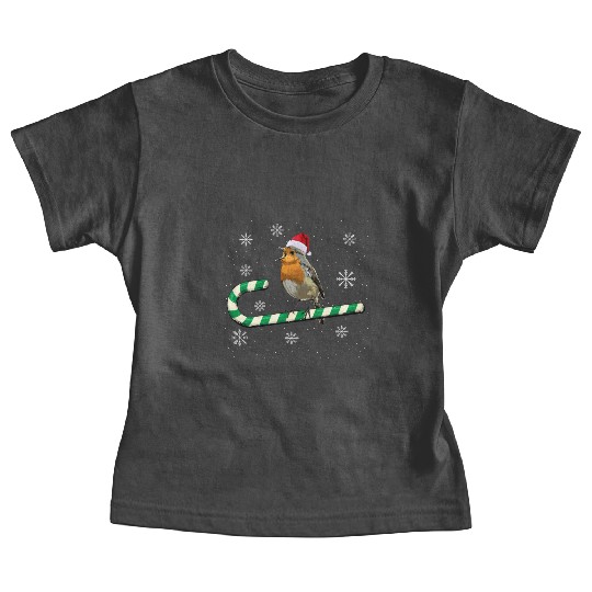 Robin Bird Watching Redbreast Birding Christmas Baby Tees