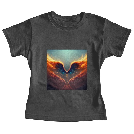 Mashup Epic Wallpaper Flaming Angel Wings Baby Tees